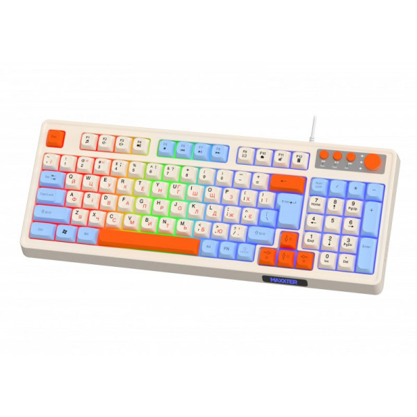 Клавiатура Maxxter KBG-3C01-UA White