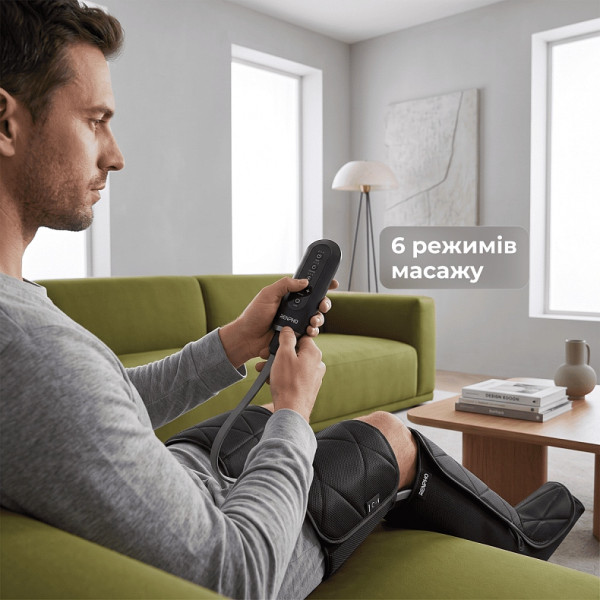 Компресійний масажер для ніг RENPHO Foot Calf and Thigh Air Massager Black (RP-ALM079H-BK)