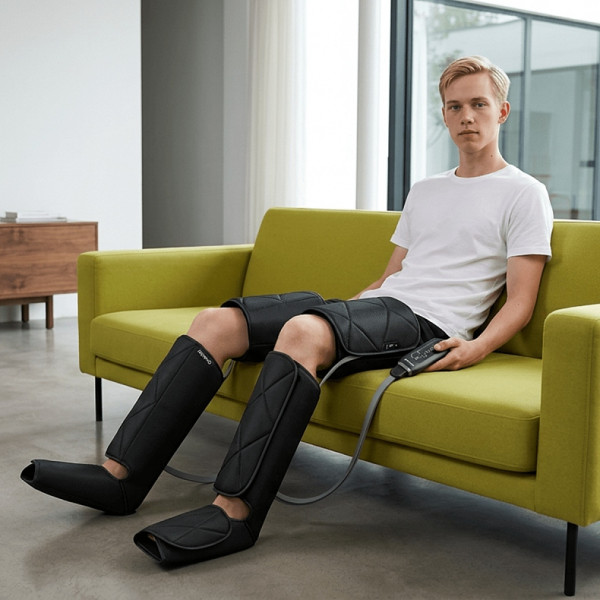 Компресійний масажер для ніг RENPHO Foot Calf and Thigh Air Massager Black (RP-ALM079H-BK)