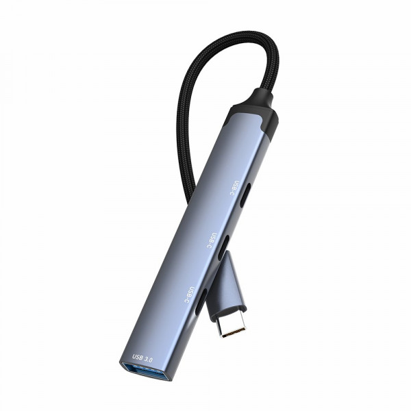 Концентратор СolorWay USB-C 4-в-1 USB-C2.0х3/USB3.0 (CW-HUB07)