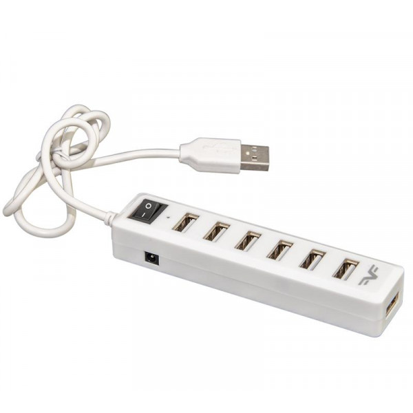 Концентратор USB 2.0 Frime 7хUSB2.0 White (FH-20041)
