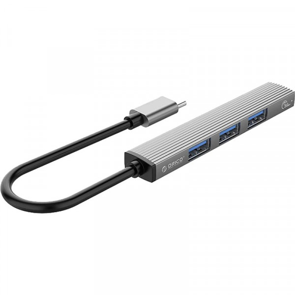 Концентратор USB Type-C Orico AH-13-GY-BP USB3.0, 3хUSB2.0 Grey (CA913534)