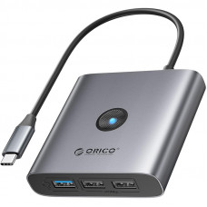 Концентратор USB Type-C Orico FAX3-5P-GY-EP Grey (CA914227)