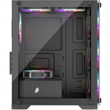 Корпус 1stPlayer X2-M-BK-4F1-PS-600FK-EU Black 600W