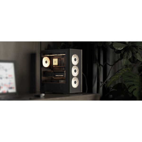 Корпус AeroCool D501A-G-BK-v2 (ACCM-DS01043.11) Black без БЖ