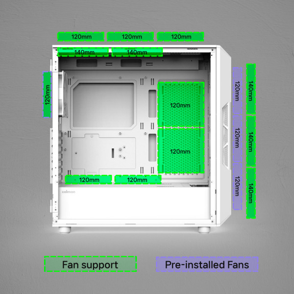 Корпус Zalman i3 Neo V2 White