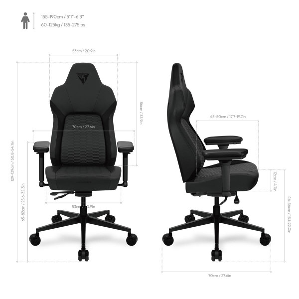 Крісло для геймерів TX3 Core Smart Racer Black (TEGC-2069101.11)