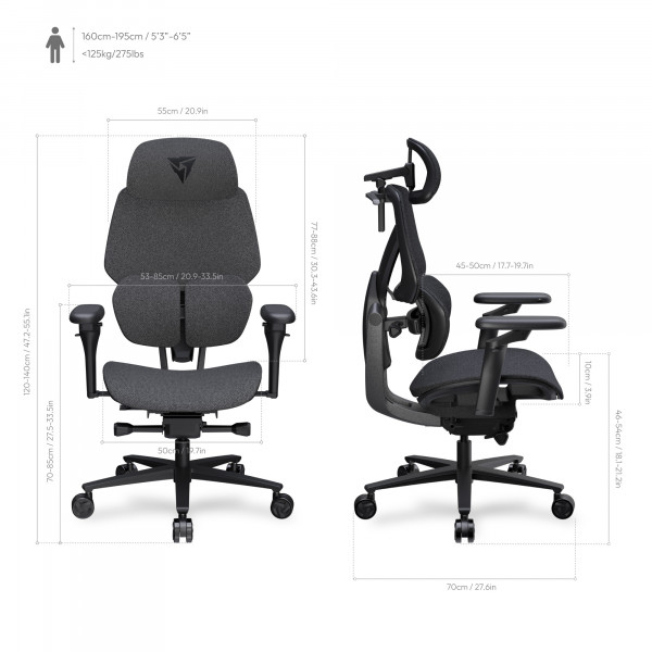 Крісло для геймерів TX3 Flex Pro Loft Dark Grey (TEGC-307510Z.Z3)
