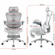 Крісло офісне Sihoo Doro C300 Pro Mesh White with footrest (Doro-C300-Pro-M102-JT)