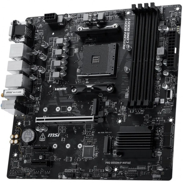 Материнська плата MSI Pro B550M-P WiFi6E Socket AM4
