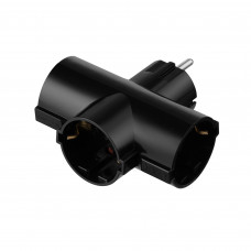 Мережевий адаптер 2E 3xТип F, 16A, чорний (2E-AD0103BK)
