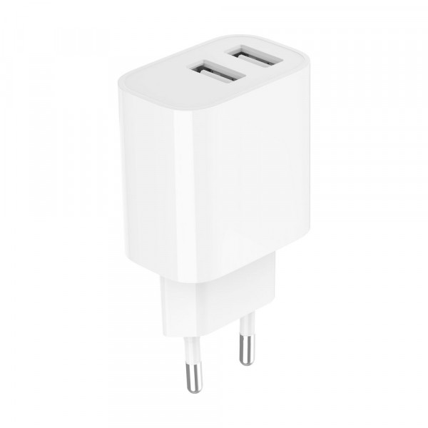 Мережевий зарядний пристрій Gembird (2USBх2.4A 12W) White (TA-UC-2A12-01)