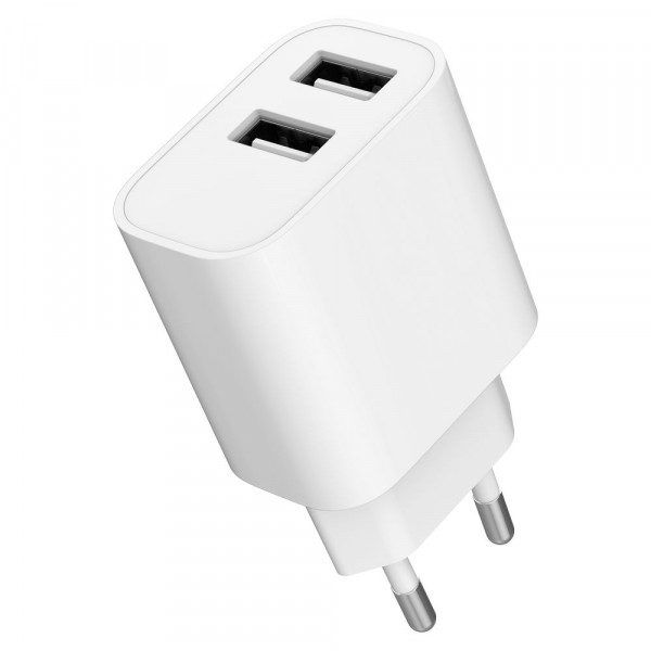 Мережевий зарядний пристрій Gembird (2USBх2.4A 12W) White (TA-UC-2A12-01)