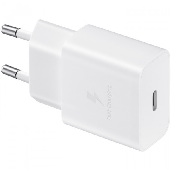 Мережевий зарядний пристрій Samsung EP-T1510X White, 1хUSB Type-C, 15W + кабель USB Type-C (EP-T1510XWEGEU)