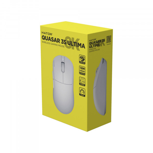 Миша бездротова Hator Quasar 3S Ultima 8K Wireless White (HTM661)