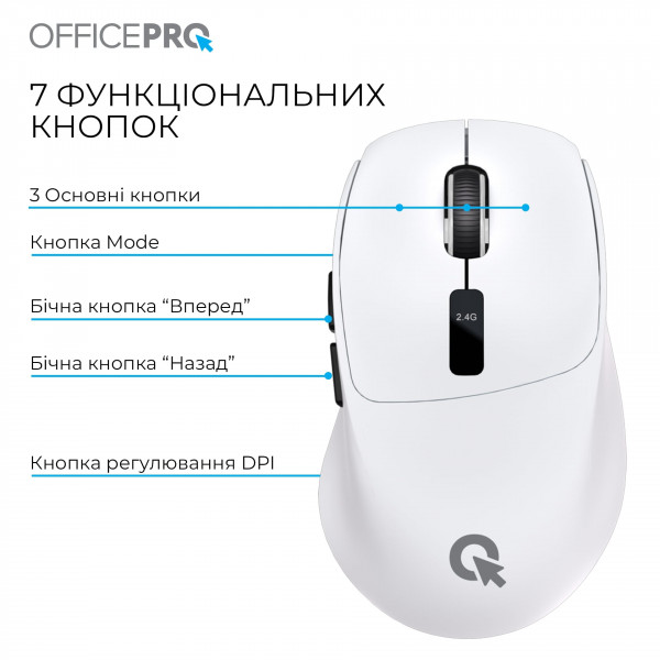 Миша бездротова OfficePro M398W White