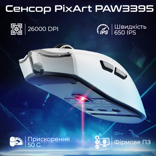 Миша бездротова RAWM SA-MH01 White