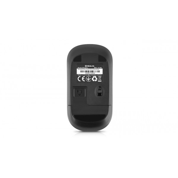 Миша бездротова REAL-EL RM-311 W Black