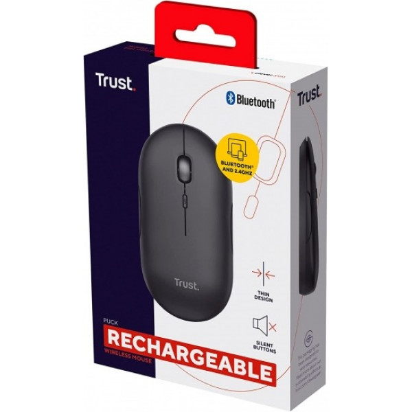 Миша бездротова Trust Puck Rechargeable Black (24059)