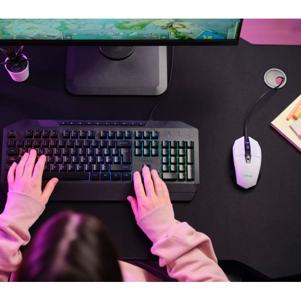 Миша Trust GXT 109 Felox RGB White (25066)