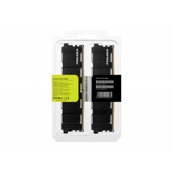 Модуль пам`ятi DDR4 2x16GB/3600 Prologix Black (PRO32GB3600B4K)