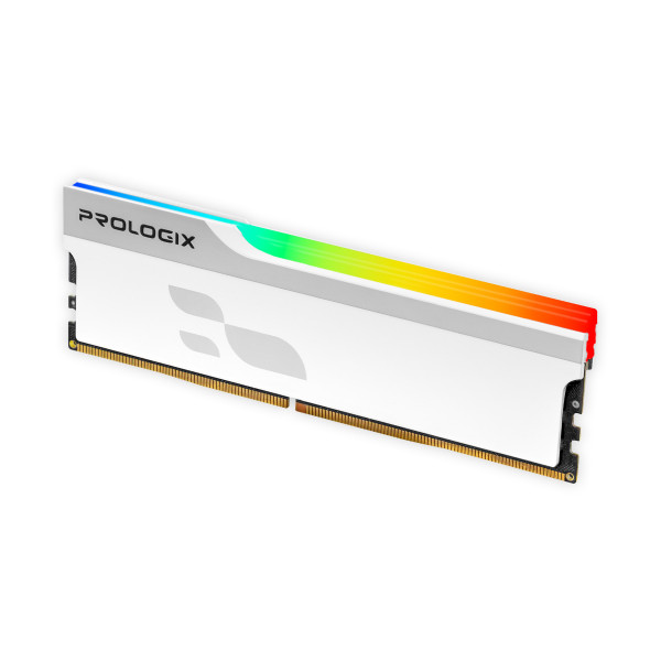 Модуль пам`ятi DDR5 16GB/6000 Prologix Onyx White RGB (PRO16GB6000YWR5)