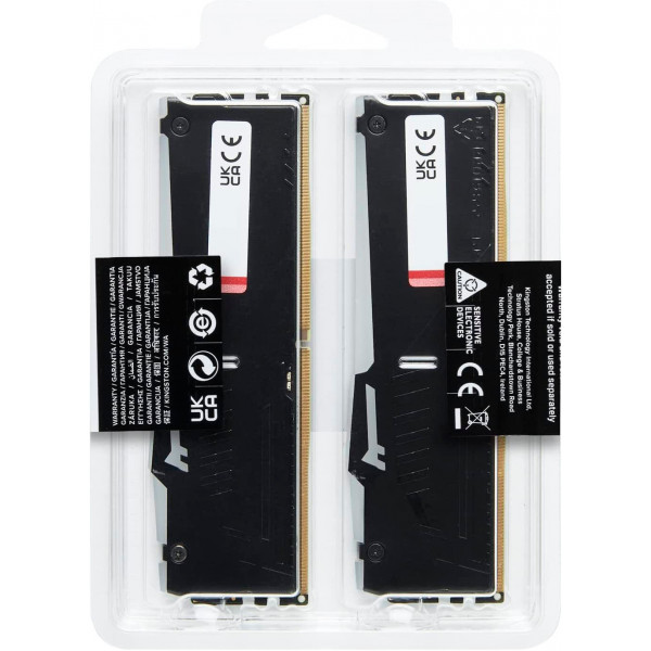 Модуль пам`яті DDR5 2x32GB/5600 Kingston Fury Beast RGB Black (KF556C36BBE2AK2-64)
