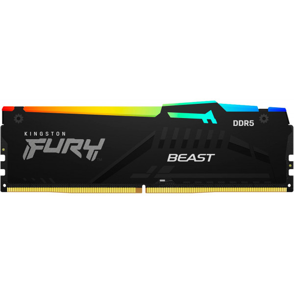 Модуль пам`яті DDR5 2x32GB/5600 Kingston Fury Beast RGB Black (KF556C36BBE2AK2-64)