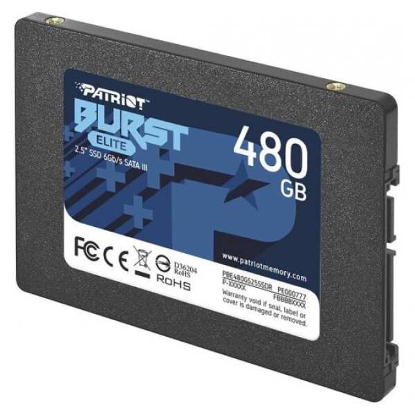 Накопичувач SSD 480GB Patriot Burst Elite 2.5" SATAIII TLC (PBE480GS25SSDR)