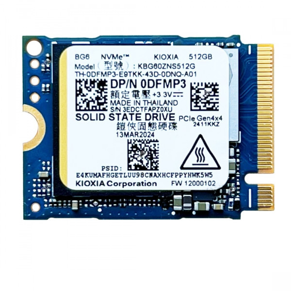 Накопичувач SSD 512GB Kioxia M.2 2230 NVMe PCIe 4.0 x4 (KEG60ZNS512G)