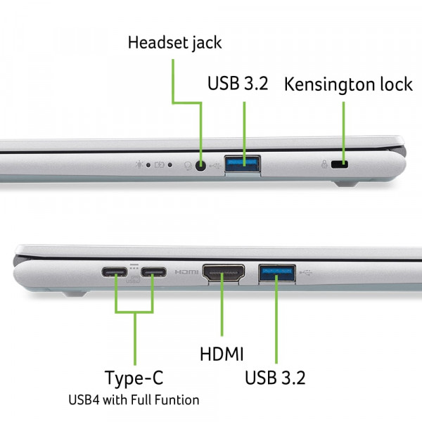 Ноутбук Acer Aspire Go 16 AG16-71P (NX.JTHEU.002) Silver