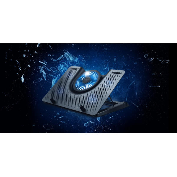 Охолоджуюча підставка для ноутбука Trust GXT 1125 Quno Blue LED 17.3" Black (23581)