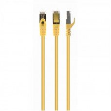 Патч-корд S/FTP Cablexpert (PP6A-LSZHCU-Y-20M) cat.6a, литий, 50u "штекер із засувкою, 20м, жовтий