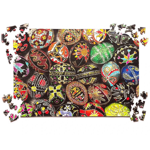 Пазл дерев`яний UkrainianPuzzles Мистецтво писанкарства Віри Манько