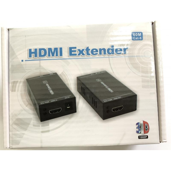Подовжувач Atcom HDMI - RJ-45 (F/F), до 60 м, Black (14371)
