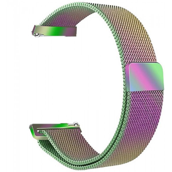 Ремінець BeCover Milanese Style для Samsung Galaxy (20mm)/Watch 5/ Watch 4 40/44mm/Watch 4 Classic 42mm/Watch Active/Active 2 40/44mm/Watch 3 41mm/Gear S2/Classic/Gear Sport Rainbow (707678)