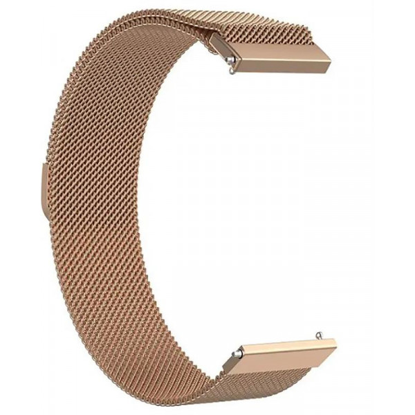 Ремінець BeCover Milanese Style для Xiaomi Amazfit Bip (22mm) Lite/Bip S Lite/GTR 42mm/GTS/TicWatch S2/TicWatch E/GTS 3/GTS 2 mini Brown (707736)