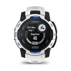Смарт-годинник Garmin Instinct 3 45mm Solar Whitestone with Whitestone/Bolt Blue Silicone (010-02934-43)