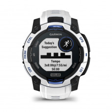 Смарт-годинник Garmin Instinct 3 45mm Solar Whitestone with Whitestone/Bolt Blue Silicone (010-02934-43)