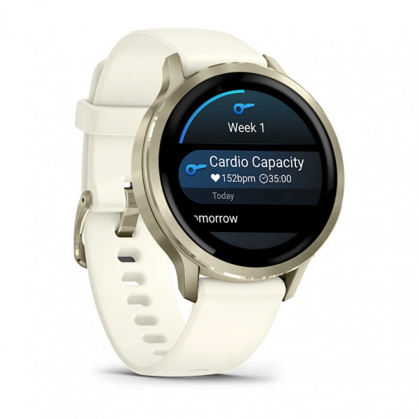 Смарт-годинник Garmin Venu 4 41mm Luna Gold with Bone Silicone (010-03013-40)