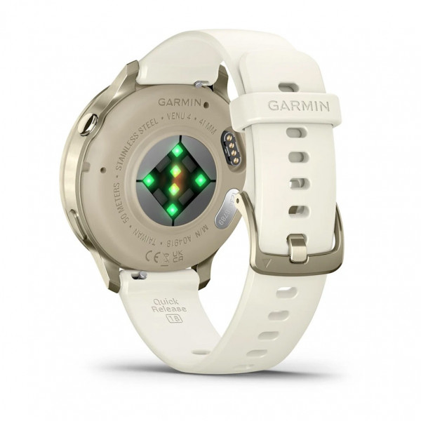 Смарт-годинник Garmin Venu 4 41mm Luna Gold with Bone Silicone (010-03013-40)