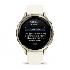 Смарт-годинник Garmin Venu 4 41mm Luna Gold with Bone Silicone (010-03013-40)