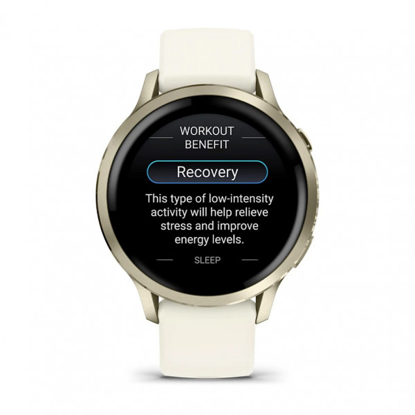 Смарт-годинник Garmin Venu 4 41mm Luna Gold with Bone Silicone (010-03013-40)