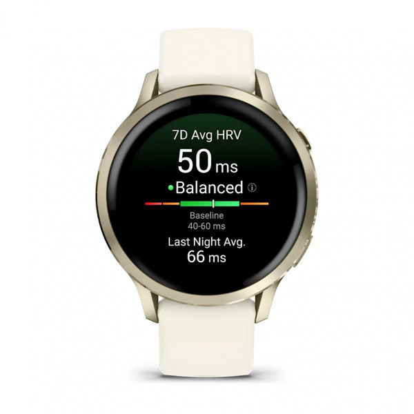 Смарт-годинник Garmin Venu 4 41mm Luna Gold with Bone Silicone (010-03013-40)