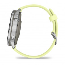 Смарт-годинник Garmin Venu 4 45mm Silver Bezel with Citron Silicone Band (010-03014-02)