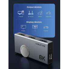 Сплітер Cabletime 4К HDMI Black (CP34G)