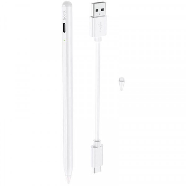 Стилус Hoco GM102 Smooth series active anti-mistake touch capacitive pen (iPad only) White (GM102W)