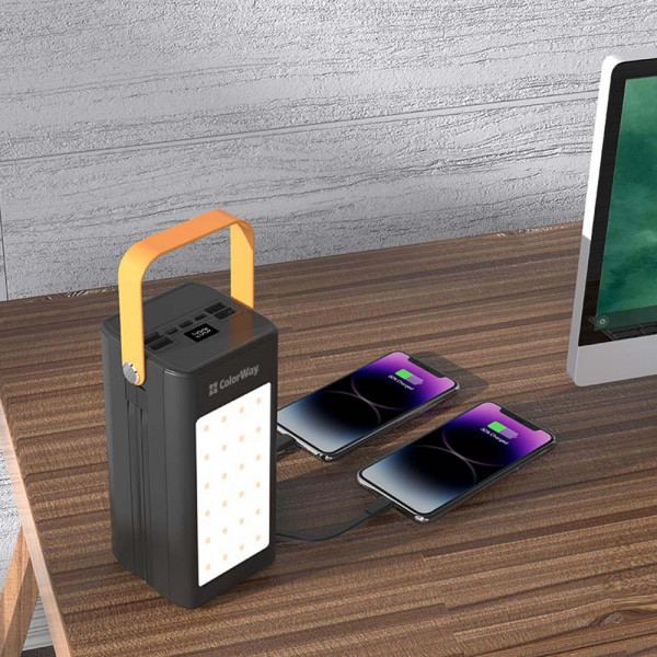 Універсальна мобільна батарея ColorWay LCD/Lamp 80000mAh Black (CW-PB800LPA8BK-PDD)