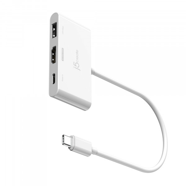 USB-хаб J5create USB-C 3-в-1 White (JCA399-N)