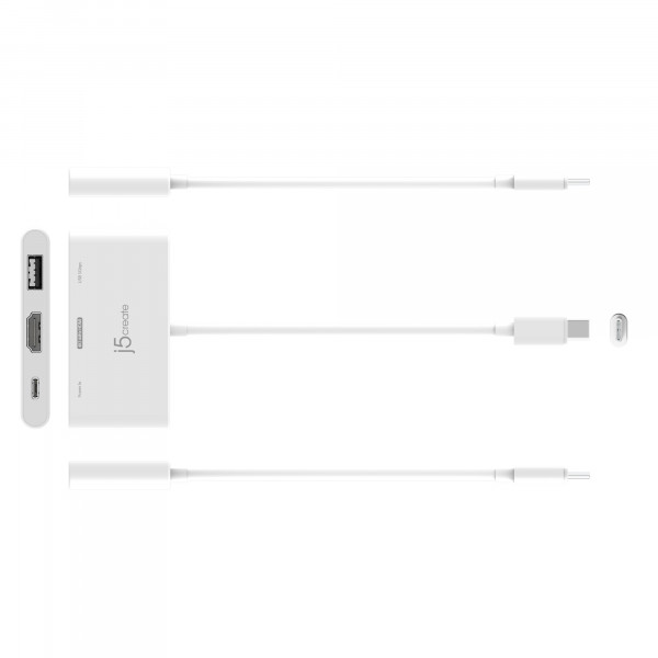 USB-хаб J5create USB-C 3-в-1 White (JCA399-N)